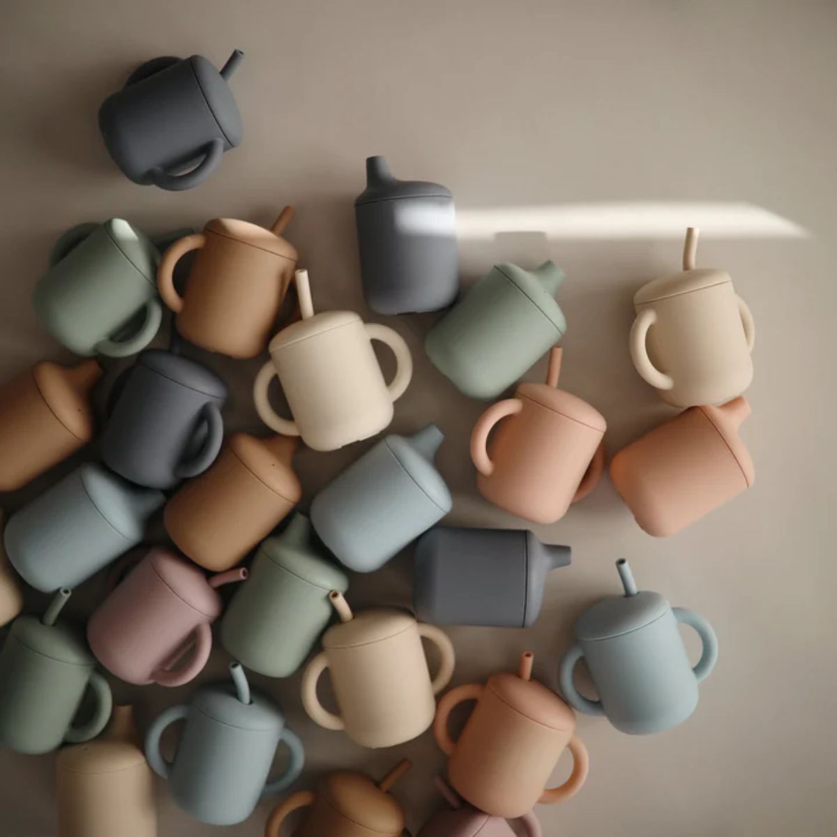 Mushie Baby Sippy Cup - Blush - Leak-Resistant & Easy to Clean