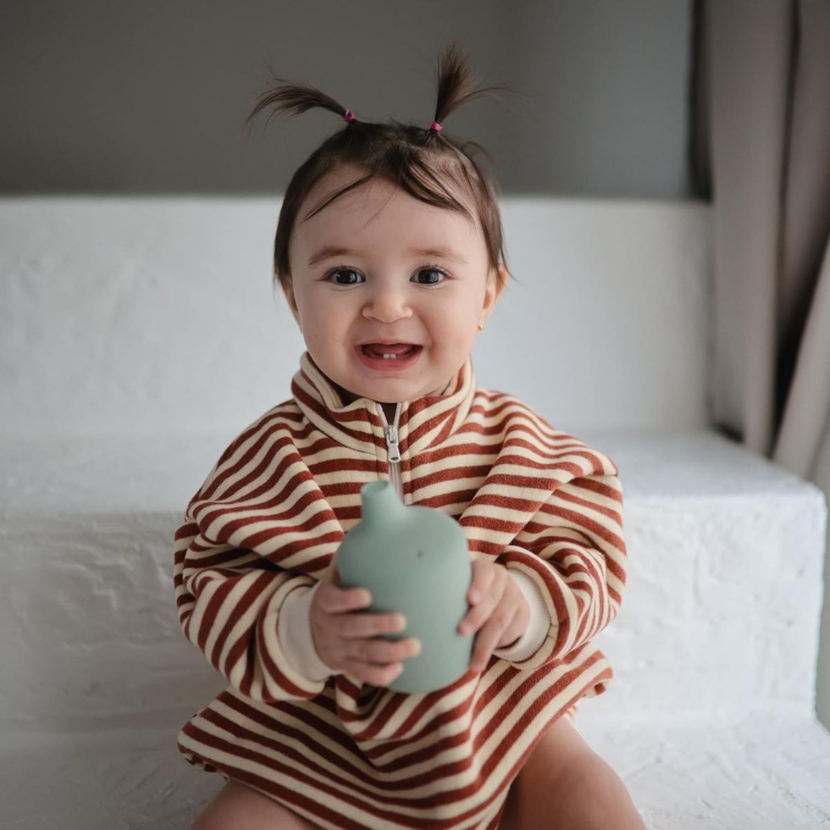 Mushie Baby Sippy Cup - Tradewinds - Leak-Resistant & Easy to Clean