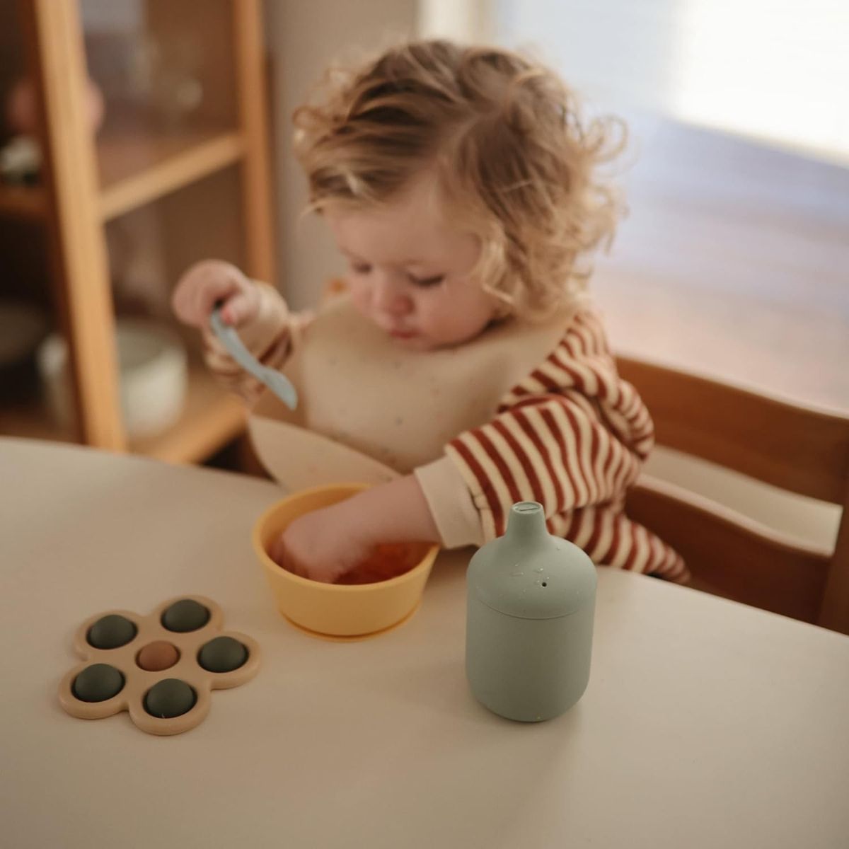 Mushie Baby Sippy Cup - Tradewinds - Encourages Independent Drinking