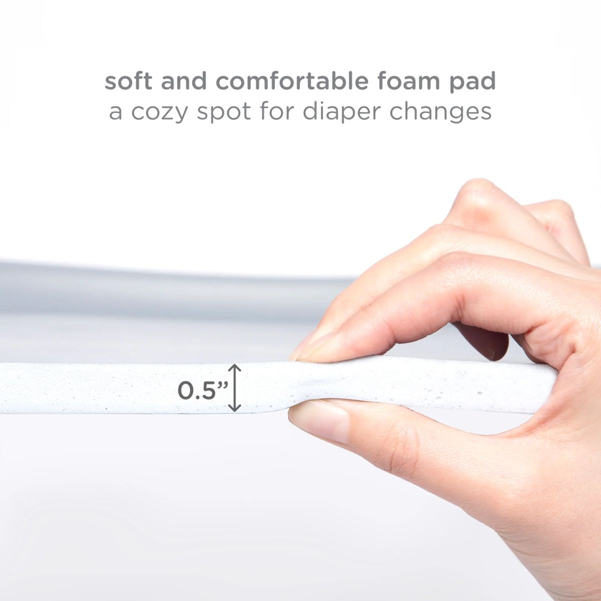 Ubbi Foam Changing Pad - Grey - Soft and comfortable foam mat