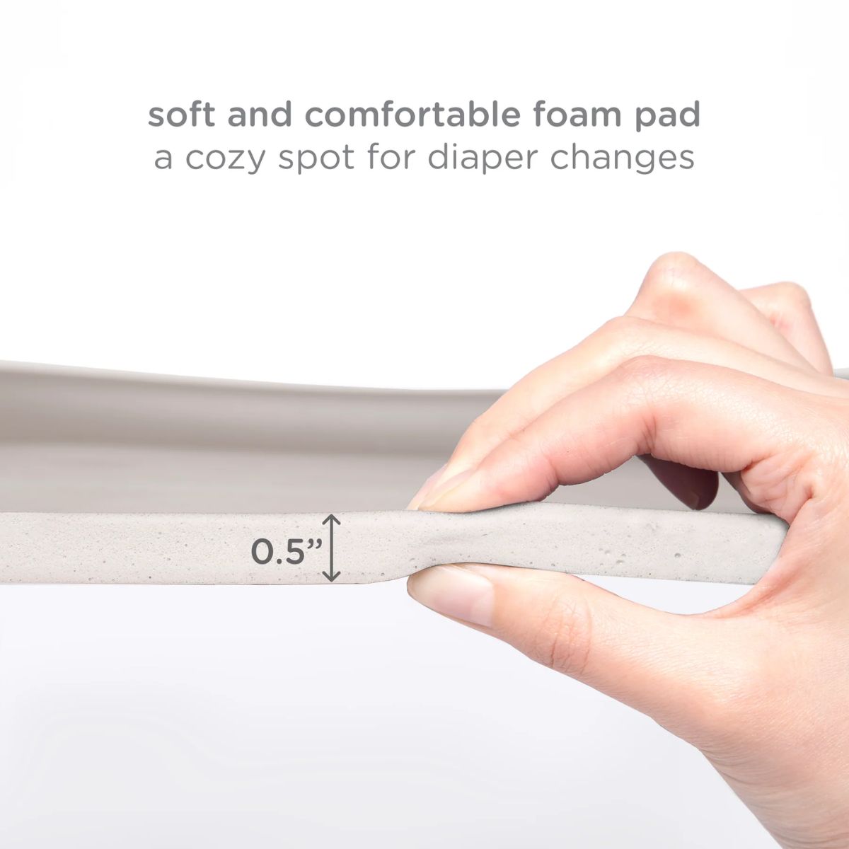 Ubbi Foam Changing Pad - Taupe - Soft and comfortable foam mat